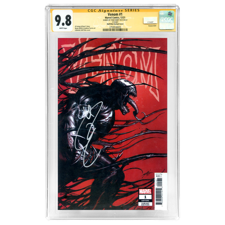 Tom Hardy Autographed 2021 Venom #1 Dell'Otto Variant Cover CGC SS