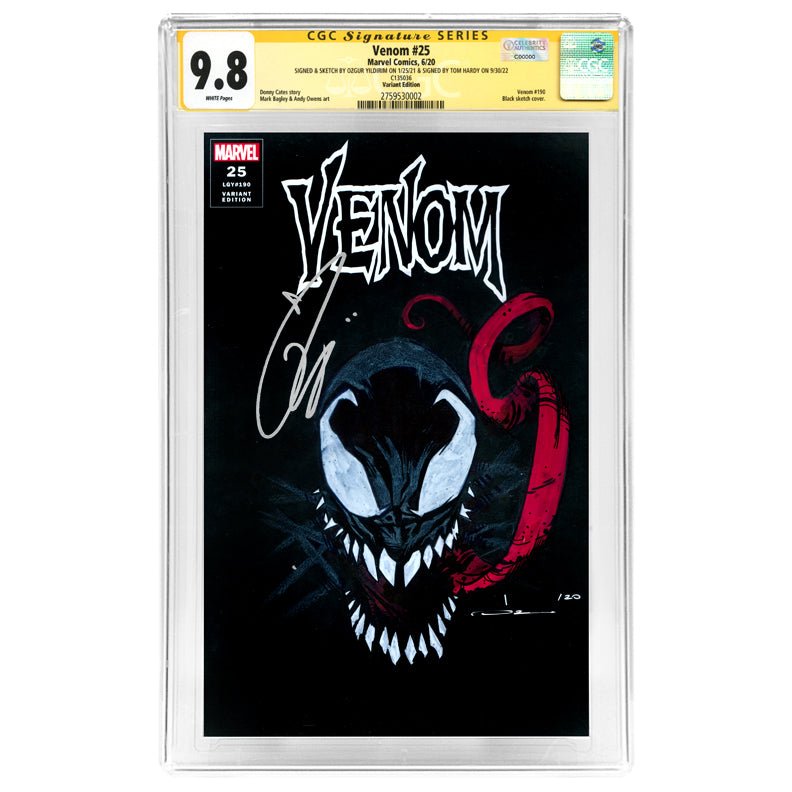 Tom Hardy Autographed 2020 Venom #25 Variant Edition CGC SS 9.8 (mint)