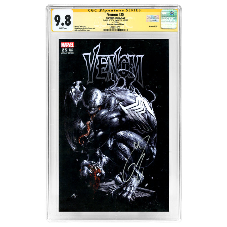 Tom Hardy Autographed 2020 Venom #25 Scorpion Comics Edition CGC SS 9.8 (mint)