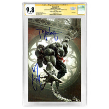 Load image into Gallery viewer, Tom Hardy, Todd McFarlane Autographed 2021 Venom #1 Frankie&#39;s Comics &quot;Virgin&quot; Edition CGC SS 9.8 (mint)