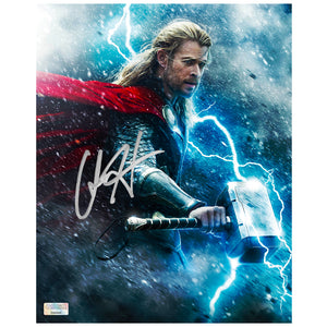 Chris Hemsworth and Tom Hiddleston Autographed Thor: The Dark
