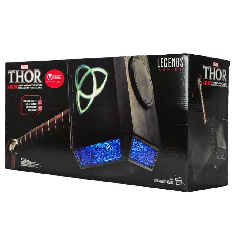 Chris Hemsworth Autographed Hasbro Marvel Legends Avengers Thor Prop Replica 1:1 Hammer