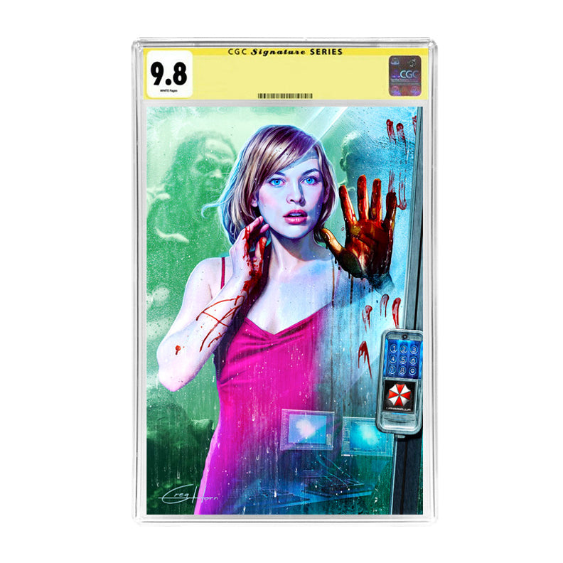 Milla Jovovich, Greg Horn Autographed 2024 Resident Evil Alice Virgin Metal Cover CGC SS 9.8 Pre-Order