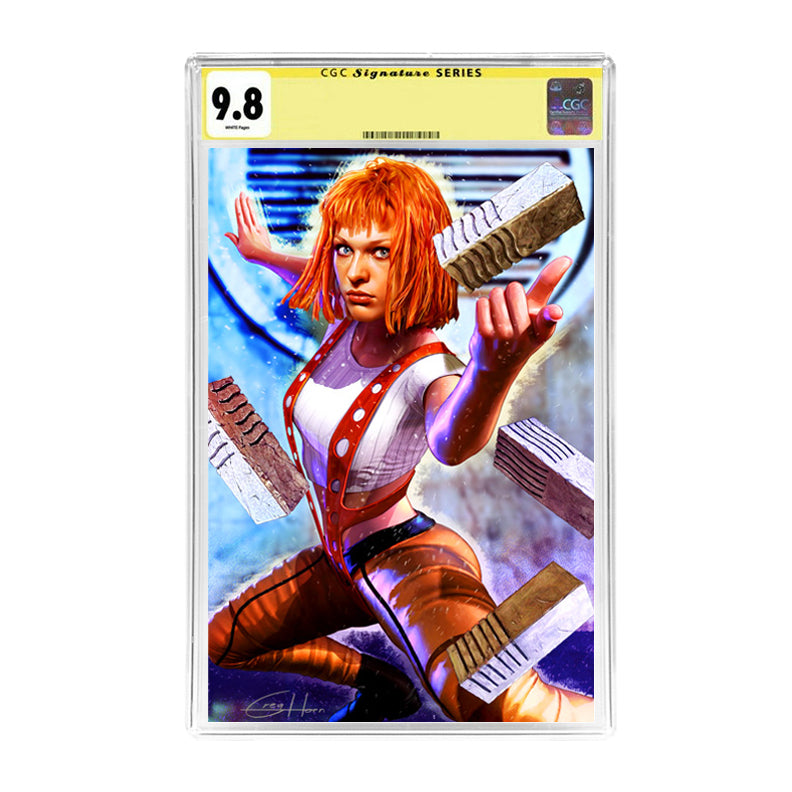 Milla Jovovich, Greg Horn Autographed 2024 The Fifth Element Leeloo Virgin Metal Cover CGC SS 9.8 Pre-Order