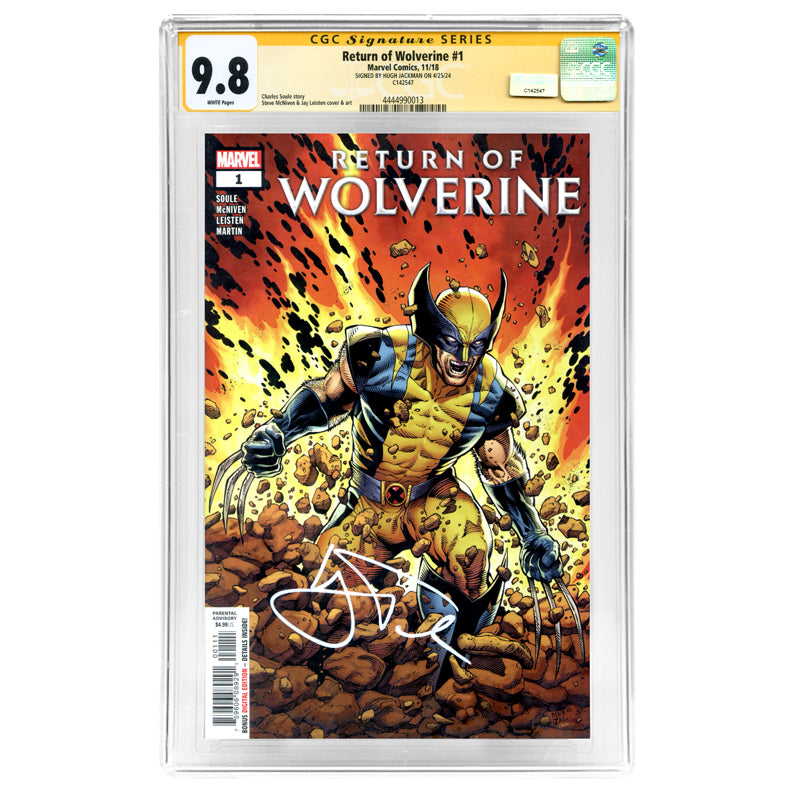 Hugh Jackman Autographed 2018 Return of Wolverine #1 CGC SS 9.8