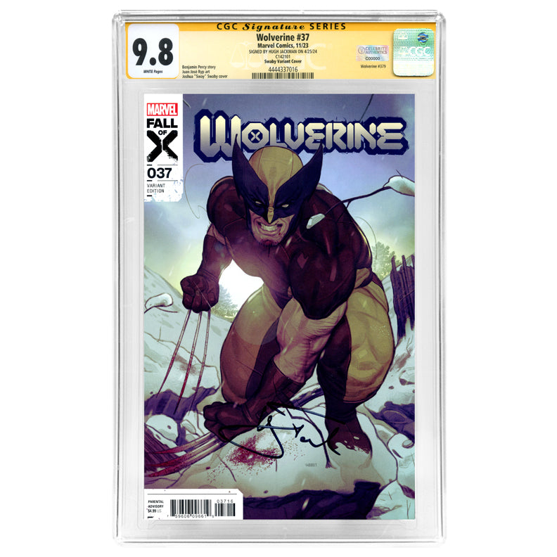 Hugh Jackman Autographed 2023 Wolverine #37 Swaby Variant Cover CGC SS 9.8