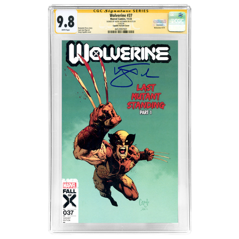 Hugh Jackman Autographed 2023 Wolverine #37 Greg Capullo Cover Variant CGC SS 9.8