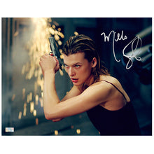 Load image into Gallery viewer, Milla Jovovich Autographed 2002 Resident Evil Alice 11x14 Action Photo