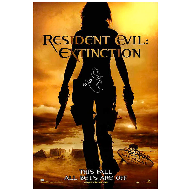 Milla Jovovich Autographed 2007 Resident Evil: Extinction 27x40 Double-Sided Original Movie Poster