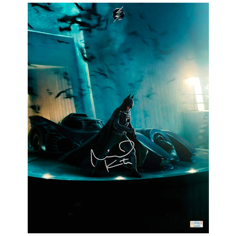 Michael Keaton Autographed 2023 The Flash Bat Cave 11x14 Photo