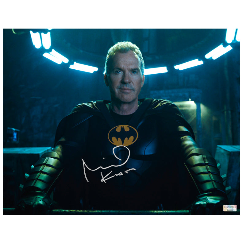 Michael Keaton Autographed 2023 The Flash Batman Unmasked 11x14 Photo