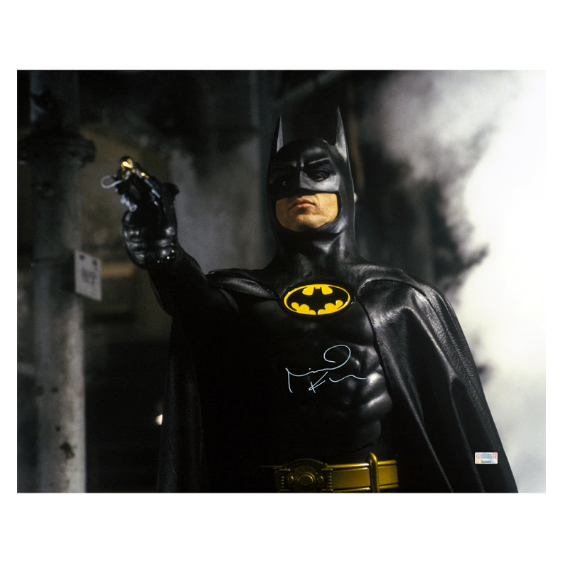 Michael Keaton Autographed 1989 Batman Grapnel 16x20 Photo