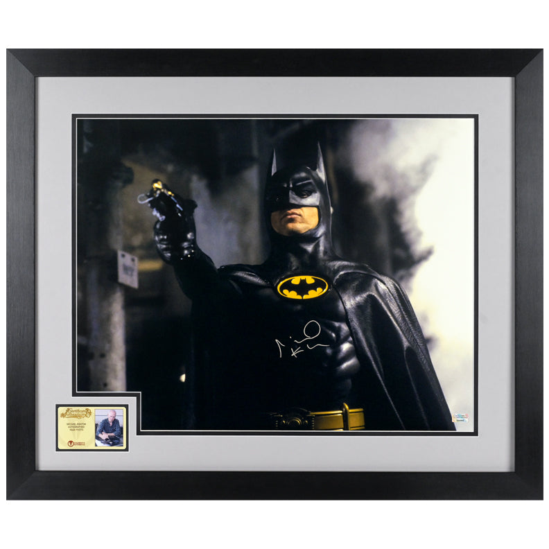 Michael Keaton Autographed 1989 Batman Grapnel 16x20 Scene Photo