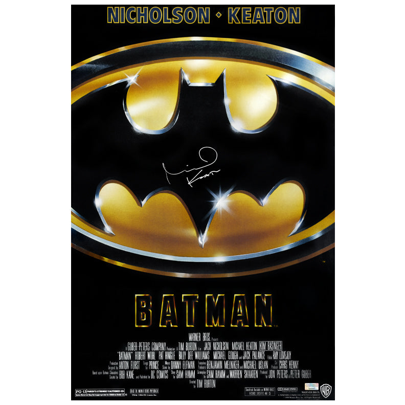 Michael Keaton Autographed 1989 Batman 16x24 Movie Poster