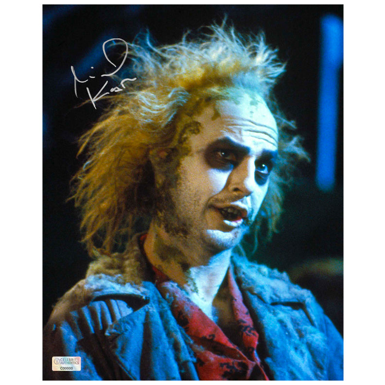 Michael Keaton Autographed 1988 Beetlejuice 8x10 Scene Photo