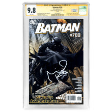 Load image into Gallery viewer, Michael Keaton Autographed 2010 Batman #700 Andy Kubert Cover CGC SS 9.8