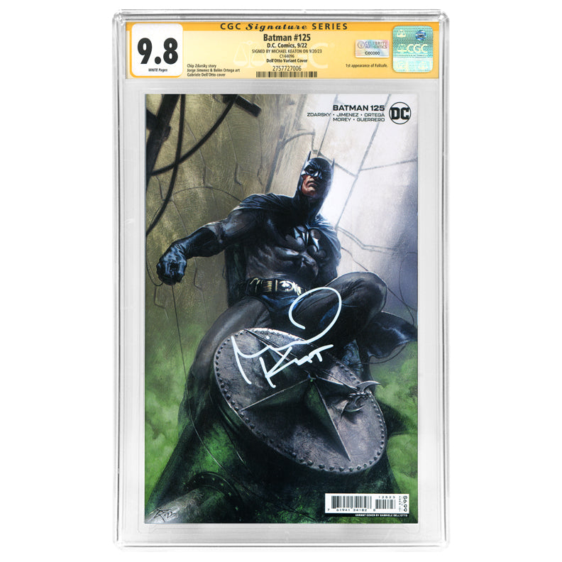 Michael Keaton Autographed 2022 Batman #125 Gabrielle Dell'Otto Variant CGC SS 9.8