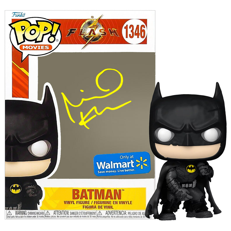 Michael Keaton Autographed 2023 The Flash Batman Walmart Exclusive Pop Vinyl Figure #1346