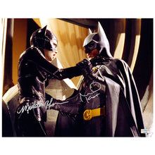 Load image into Gallery viewer, Michael Keaton, Michelle Pfeiffer Autographed 1992 Batman Returns Battle 11x14 Photo