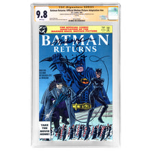 Load image into Gallery viewer, Michael Keaton, Michelle Pfeiffer Autographed 1992 Batman Returns Official Motion Picture Adaptation nn CGC SS 9.8