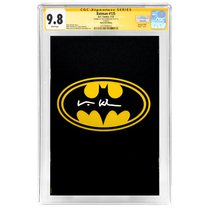 Val Kilmer Autographed 2023 Batman #135 Black Foil Variant Cover CGC SS 9.8