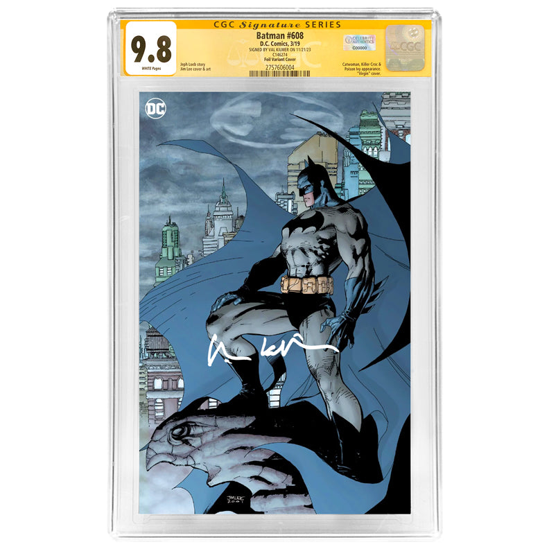 Val Kilmer Autographed 2019 Batman #608 Foil Variant Cover CGC SS 9.8