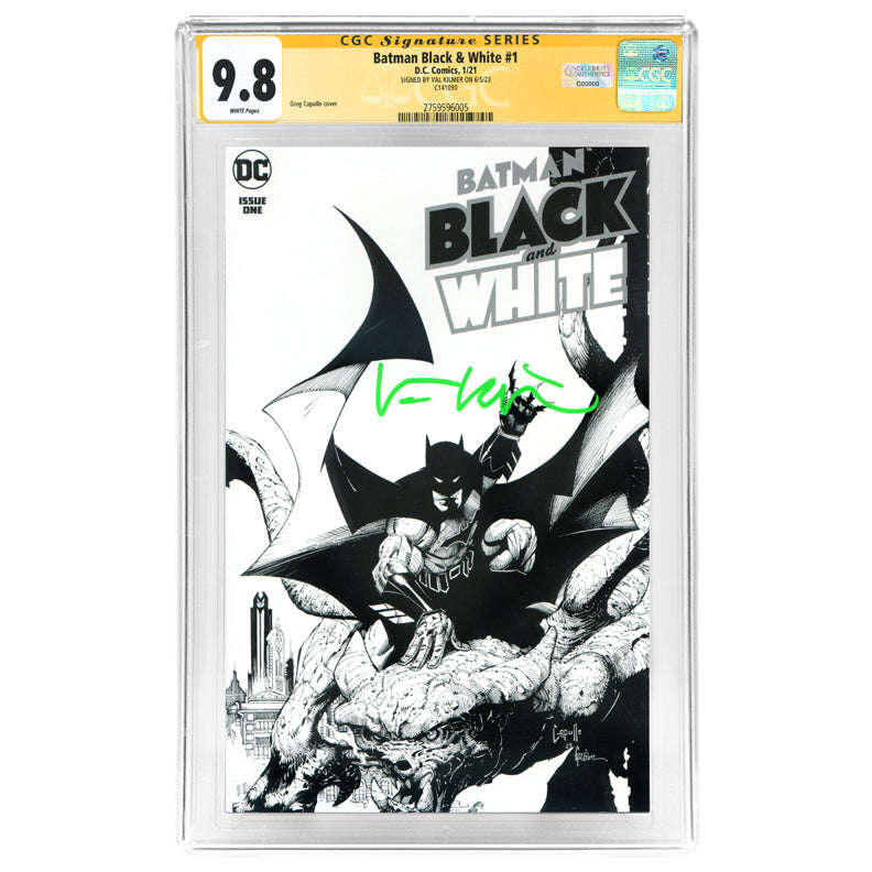 Val Kilmer Autographed 2021 Batman Black & White # 1 CGC SS 9.8