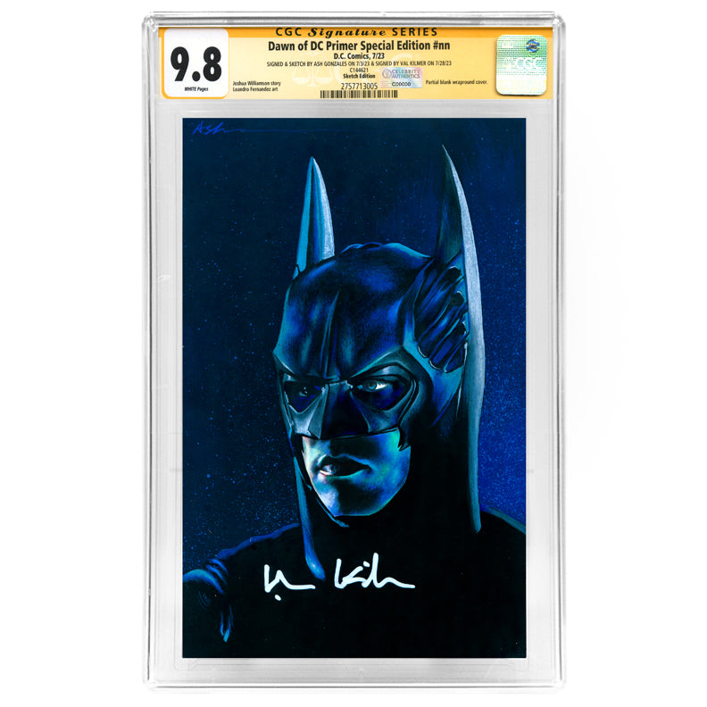 Val Kilmer Autographed 2023 Dawn of Primer Special Edition #nn Batman Sonar Ash Gonzalez Original Painted Cover CGC SS 9.8