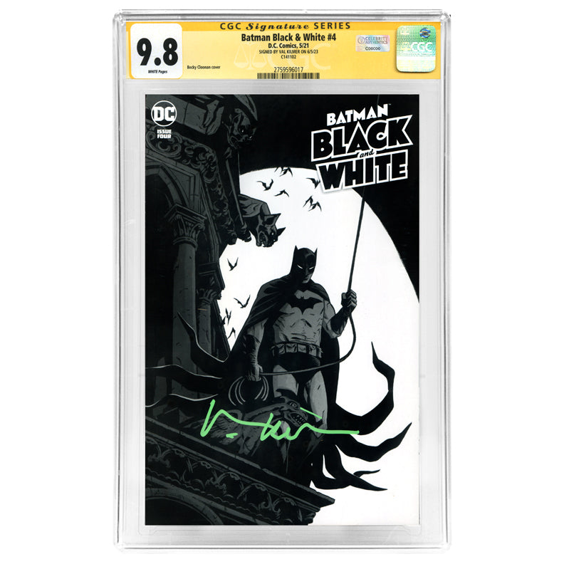 Val Kilmer Autographed 2021 Batman Black & White #4 CGC SS 9.8