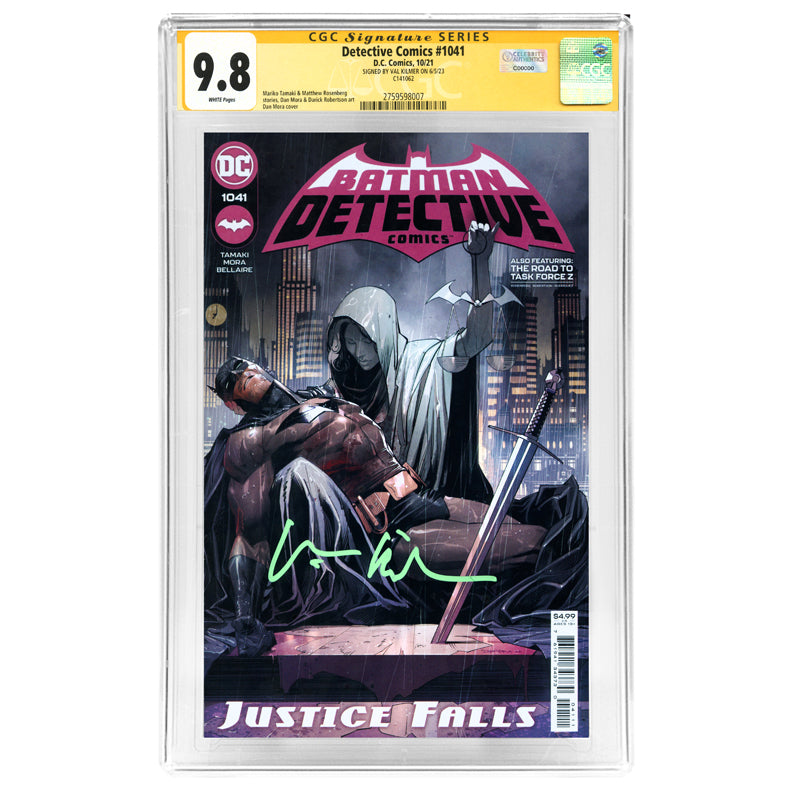 Val Kilmer Autographed 2021 Detective Comics Dan Mora Batman Cover #1041 CGC SS 9.8