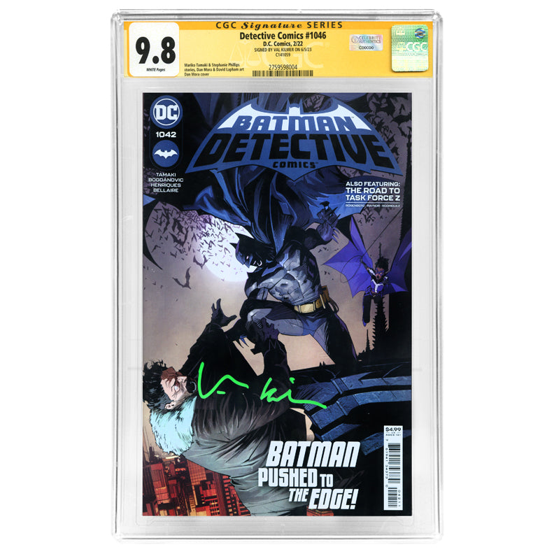 Val Kilmer Autographed 2022 Detective Comics Dan Mora Batman Cover #1046 CGC SS 9.8