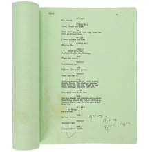 Load image into Gallery viewer, Val Kilmer Production Used 1993 Tombstone 6th Draft Shooting Script