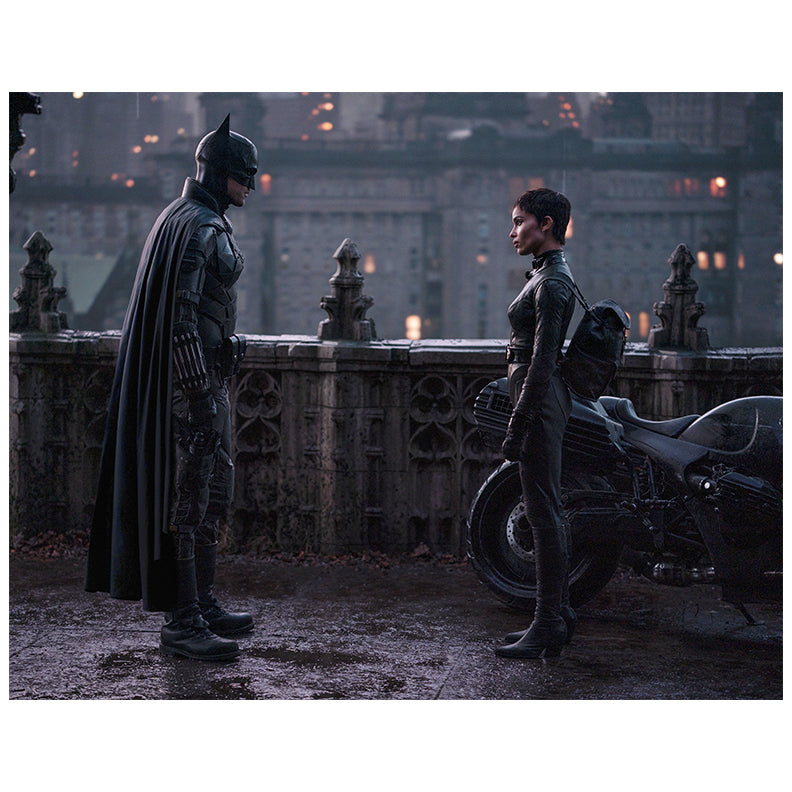 Zoë Kravitz Autographed 2022 The Batman Selina and Batman Rooftop 11x14 Photo Pre-Order