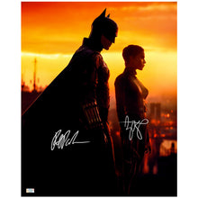 Load image into Gallery viewer, Robert Pattinson, Zoe Kravitz Autographed 2022 The Batman Catwoman &amp; Batman 16x20 Photo