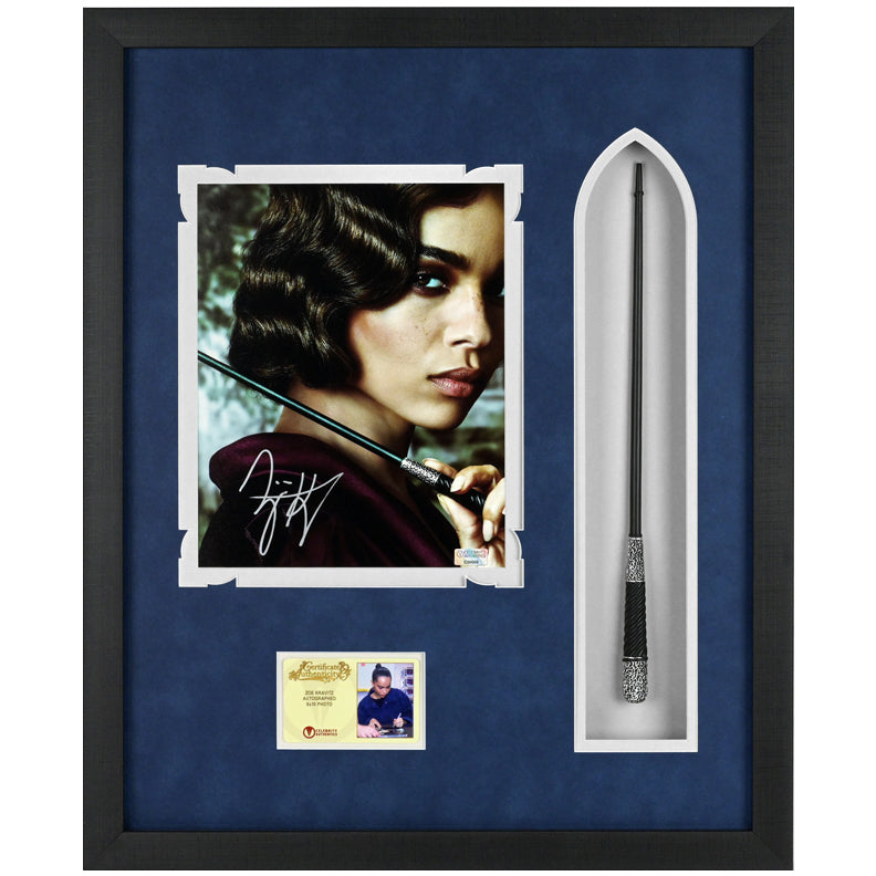 Zoe Kravitz Autographed Fantastic Beasts Leta Lestrange 8×10 Photo with Wand Framed Display