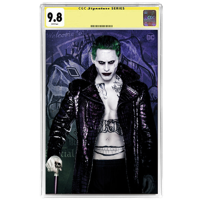 Jared Leto Autographed 2023 World's Finest #21 The Joker Variant Photo Cover CGC SS 9.8 (mint)