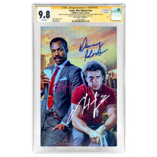 Load image into Gallery viewer, Mel Gibson, Danny Glover, Greg Horn Autographed 2024 Lethal Weapon Foil Virgin Variant CGC SS 9.8