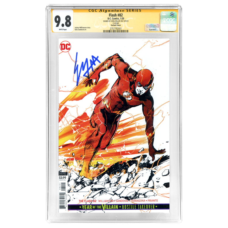 Ezra Miller Autographed 2020 Flash #82 Sandoval Variant Cover CGC SS 9.8