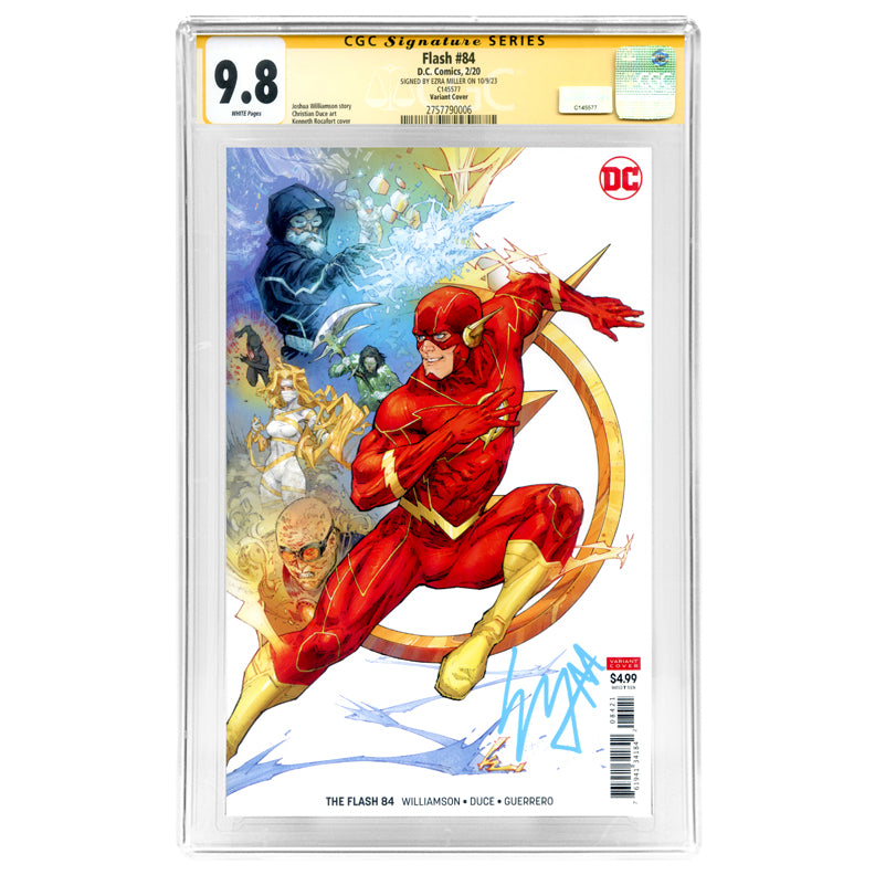 Ezra Miller Autographed 2020 Flash #84 Kenneth Rocafort Variant CGC SS 9.8