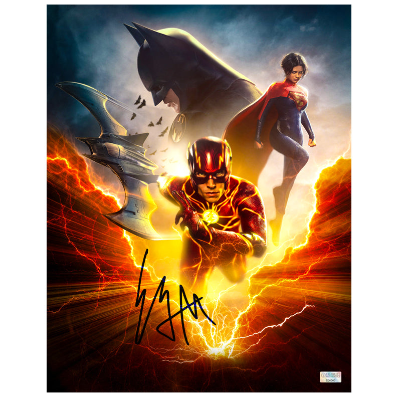 Sasha Calle, Ezra Miller Autographed 2023 The Flash Crimson Marauder, Batman, Supergirl 11x14 Photo Pre-Order