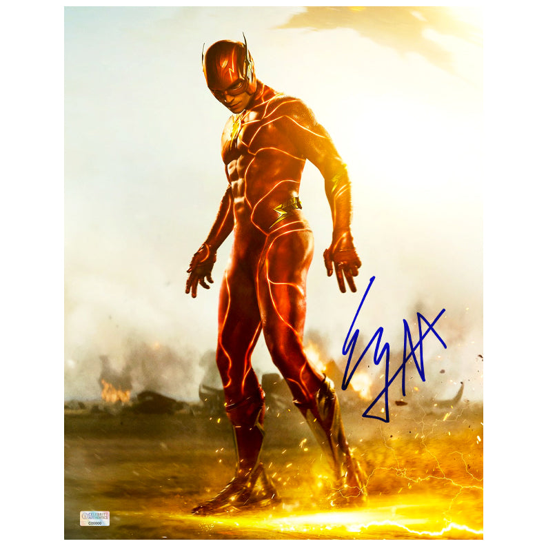 Ezra Miller Autographed 2023 The Flash Fastest Man Alive 11x14 Photo