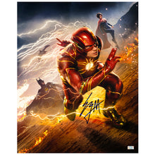 Load image into Gallery viewer, Ezra Miller Autographed 2023 The Flash Scarlett Streak Flash 16x20 Photo