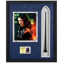 Load image into Gallery viewer, Ezra Miller Autographed 2022 Fantastic Beasts: The Secrets of Dumbledore Credence Barebone 8×10 Photo With Wand Framed Display