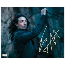 Load image into Gallery viewer, Ezra Miller Autographed 2022 Fantastic Beasts: The Secrets of Dumbledore 8x10 Scene Photo