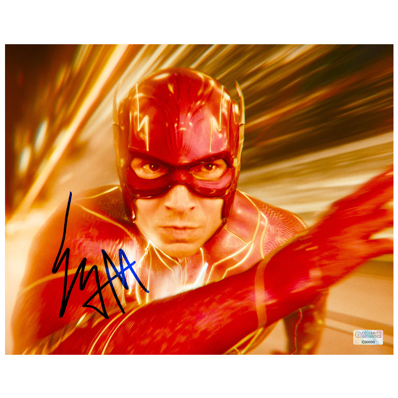 Ezra Miller Autographed 2023 The Flash Warp Speed 8x10 Photo