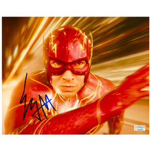 Load image into Gallery viewer, Ezra Miller Autographed 2023 The Flash Warp Speed 8x10 Photo
