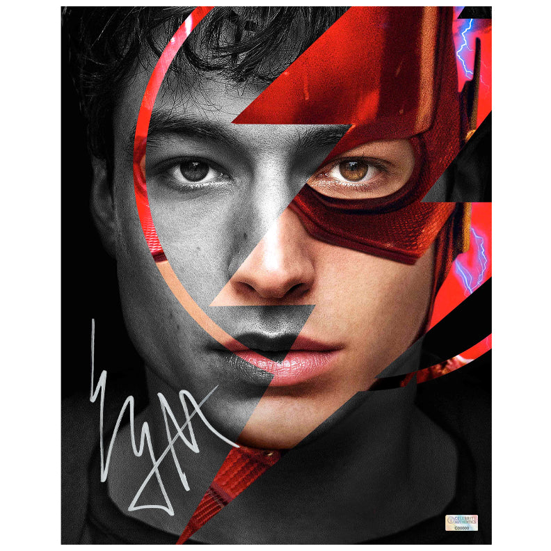 Ezra Miller Autographed 2021 Justice League 8x10 Barry Photo