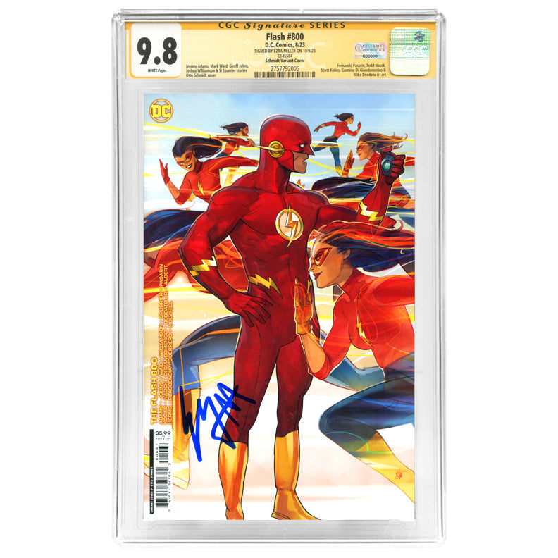 Ezra Miller Autographed 2023 Flash #800 Schmidt Variant Cover CGC SS 9.8