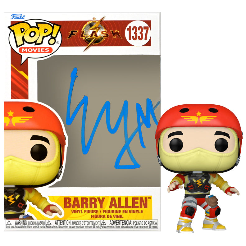 Ezra Miller Autographed The Flash Barry Allen Homemade Suit #1337 POP! Vinyl Figure