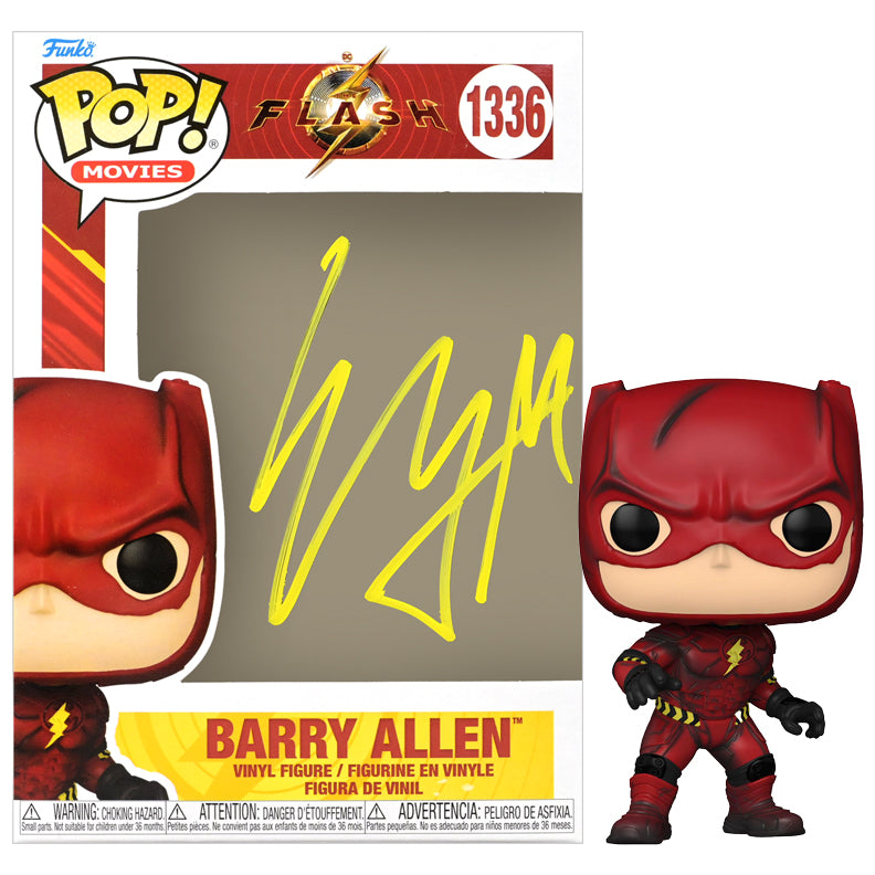 Ezra Miller Autographed The Flash Barry Allen #1336 POP! Vinyl Figure